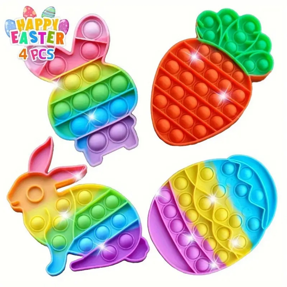 Party Games Egg - Set di 4 uova di coniglietto
