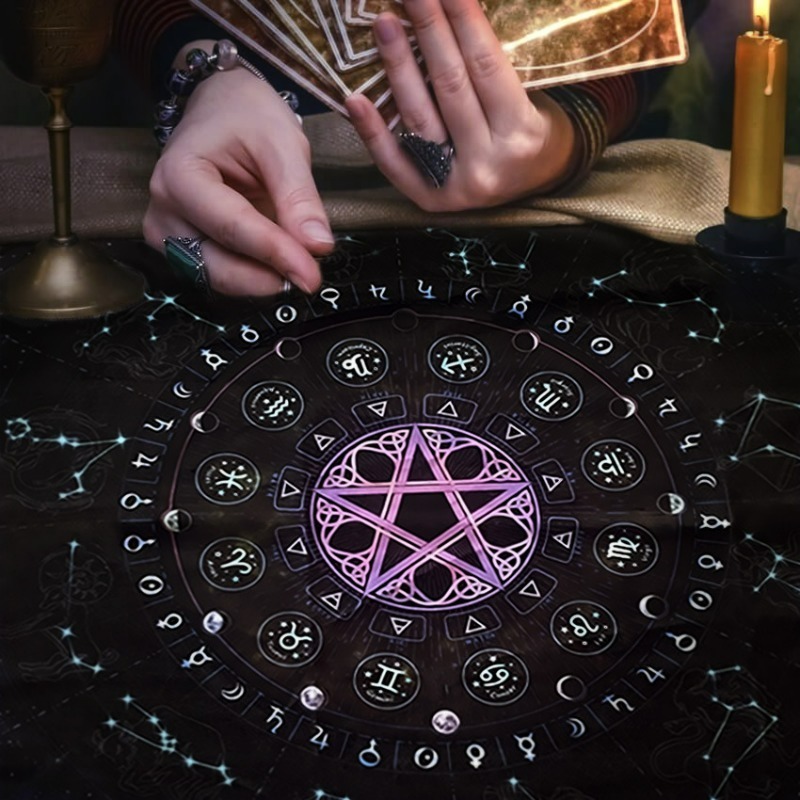Zodiac Party Games - Tovaglia tarocchi Mandala Fiore 12 Zodiaco