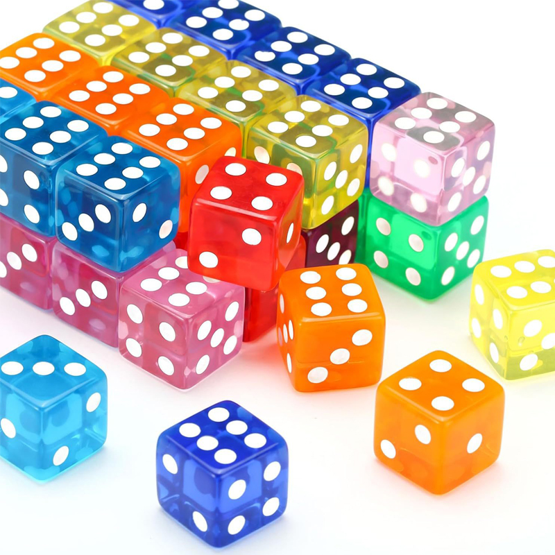 Party Games Juegos De Mesa - 12PCS 16MM Dadi Trasparenti Per Giochi