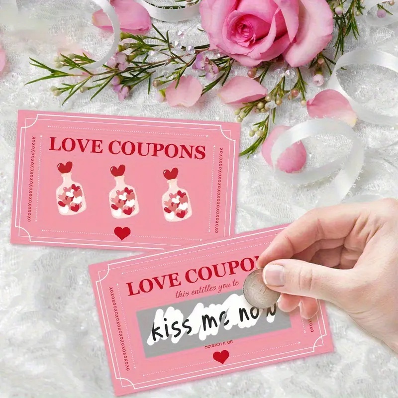 Party Games Couple - 30 carte da grattare portafortuna rosa.