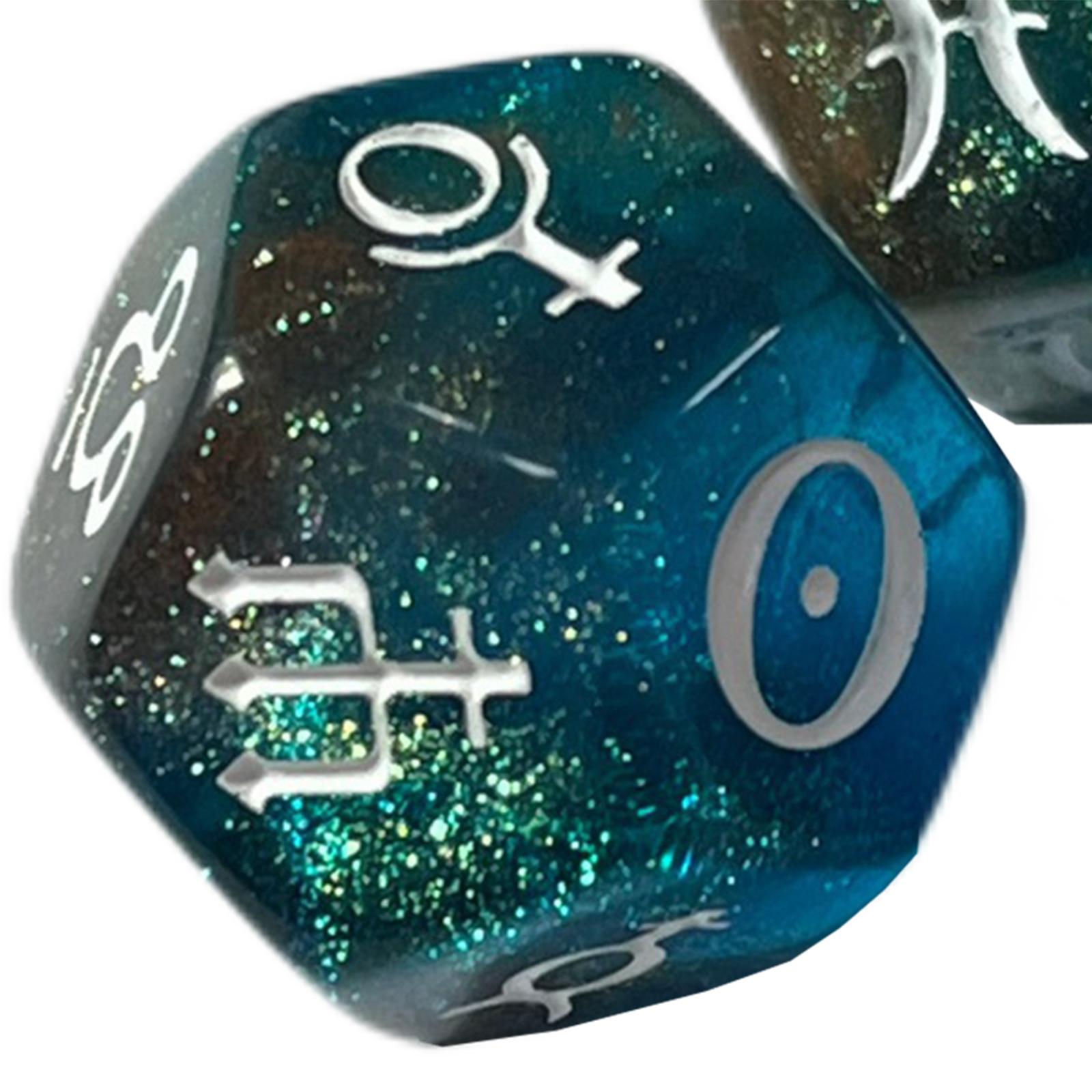 Zodiac Party Games - Dadi Astrologici Dodecaedrici in Acrilico, Accessorio