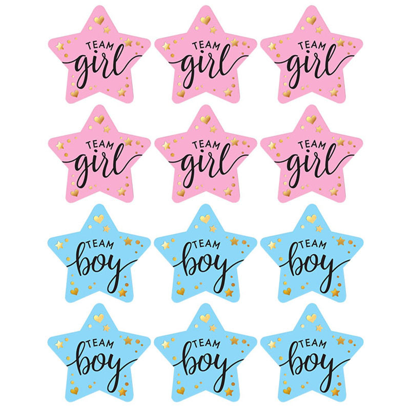 Party Games Baby Shower - 60 adesivi per rivelare il genere