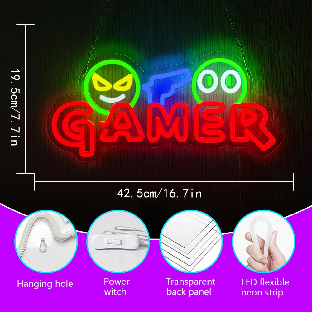 Insegna al Neon LED per Gamer, - Party Games Baby Shower recensione e prezzo