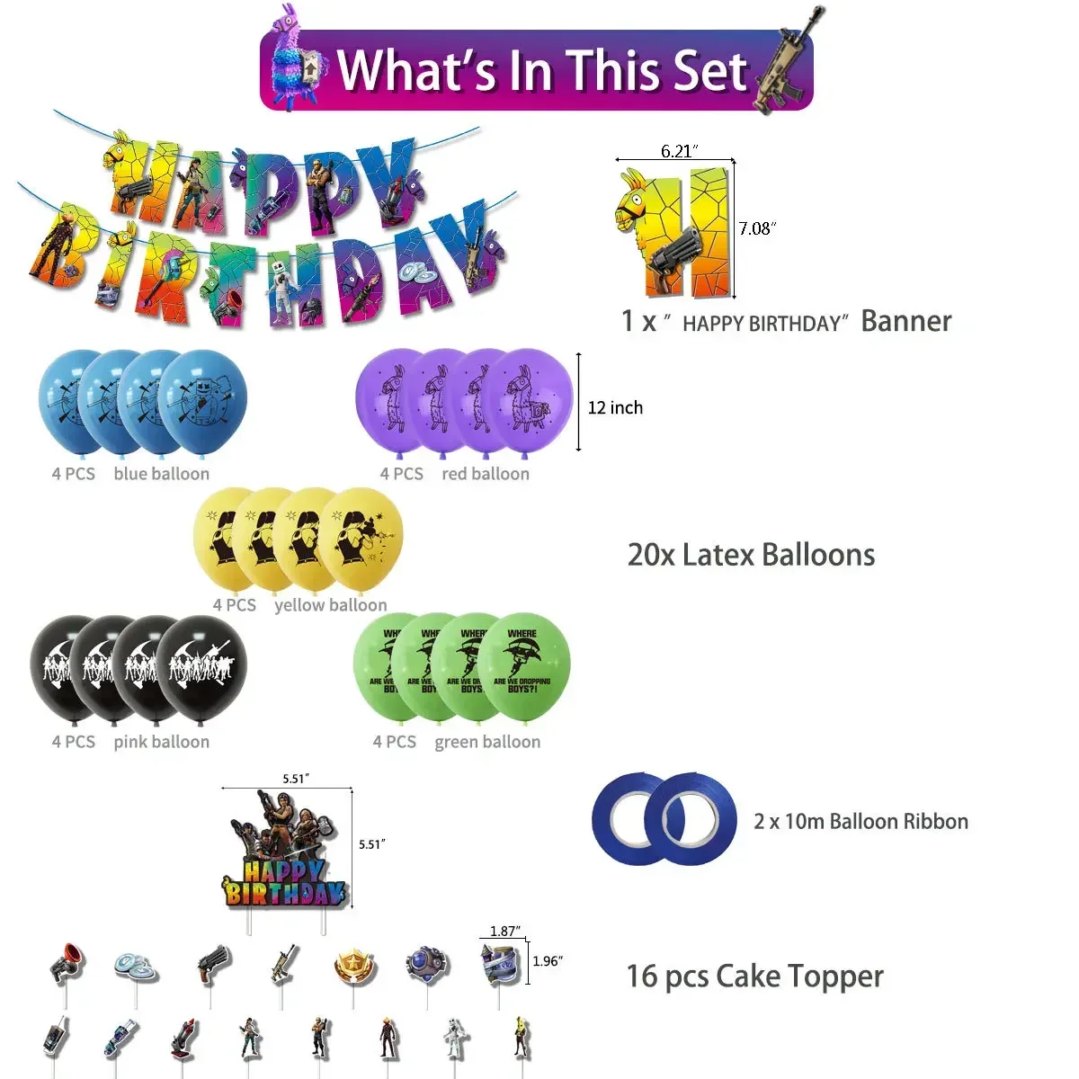 Palloncini a Tema Fortnite per - Party Games Adult Birthday recensione e prezzo