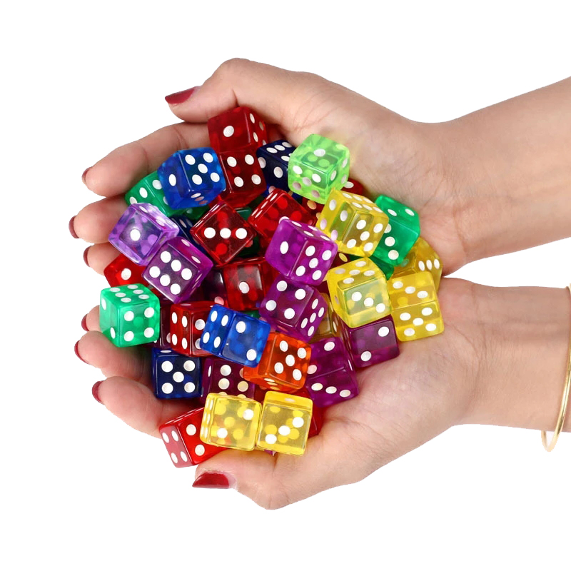 10PCS Dadi Colorati Trasparent - Party Games Juegos De Mesa recensione e prezzo