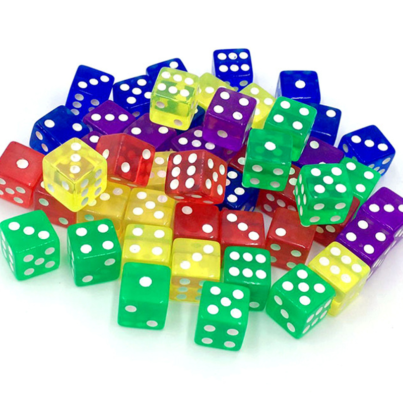 10PCS Dadi Colorati Trasparent - Party Games Juegos De Mesa recensione e prezzo