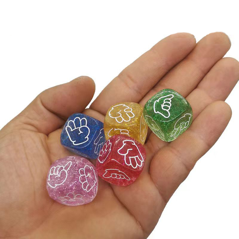 10PCS Glitter Dadi 6 Lati 20MM - Party Games Juegos De Mesa recensione e prezzo