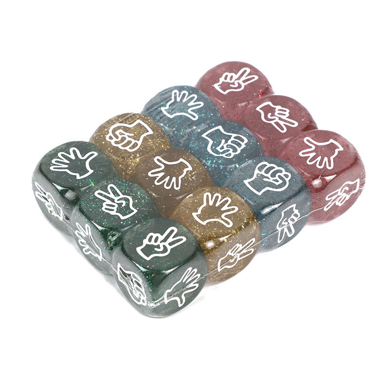 10PCS Glitter Dadi 6 Lati 20MM - Party Games Juegos De Mesa recensione e prezzo