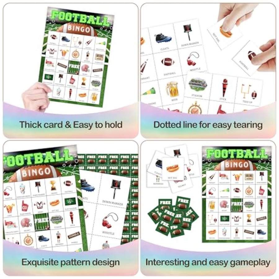 Gioco di Bingo a Tema Calcio,  - Party Games Large Groups recensione e prezzo